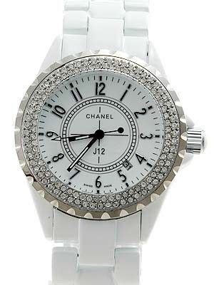 chanel white enamel watch